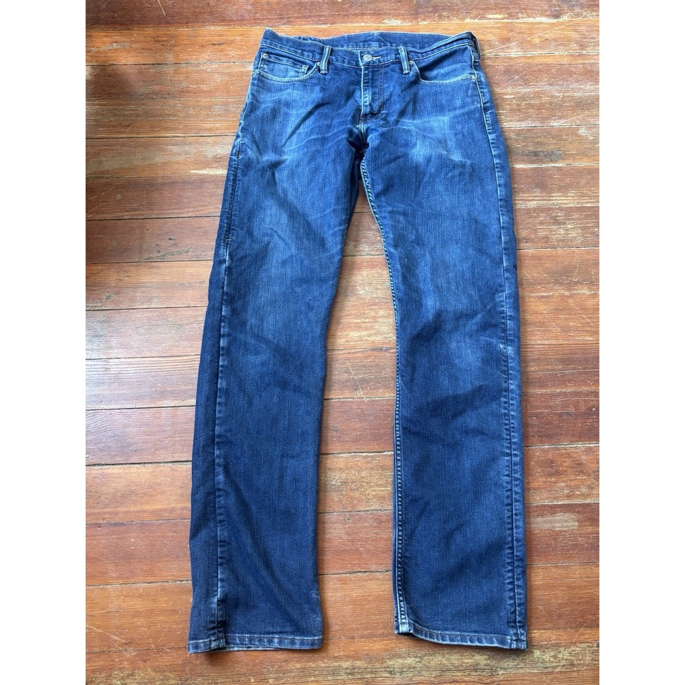 Levis 504 Mens Jeans Size 32x34 Blue Denim Straight Leg Medium Wash Faded